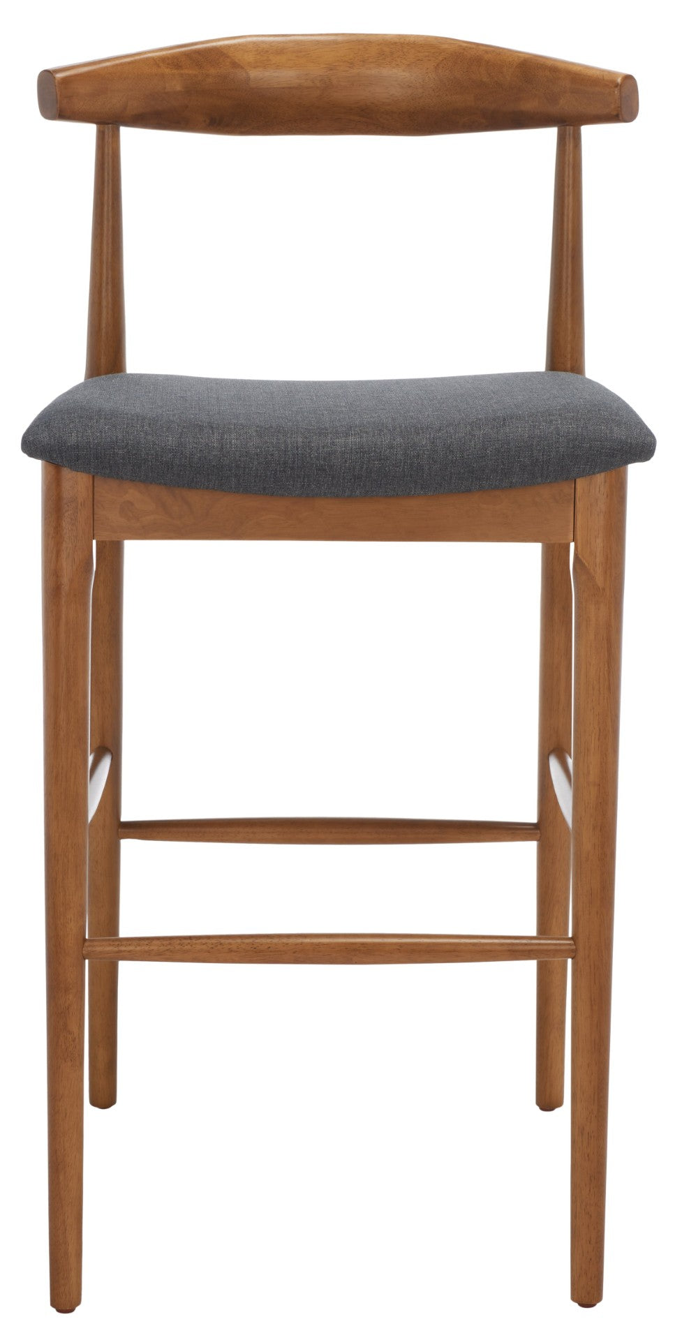 Safavieh Lionel Retro Bar Stool - Stylish Mid-Century Design With Comfort, Perfect For Home Bars And Kitchens Walnut / Dark Grey BST1503C