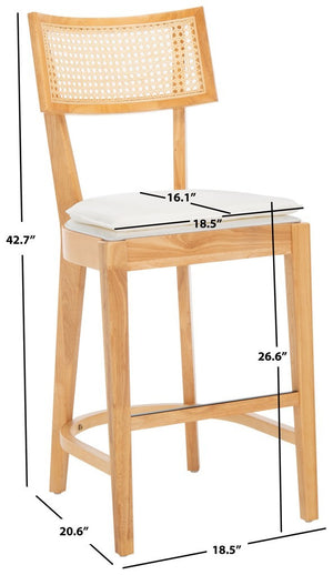 Safavieh Galway Cane Counter Stool Natural BST1504A