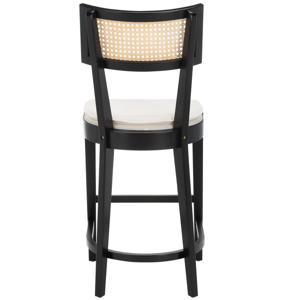 Safavieh Galway Cane Counter Stool Black / Natural BST1504B