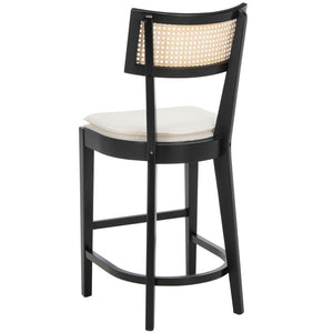 Safavieh Galway Cane Counter Stool Black / Natural BST1504B
