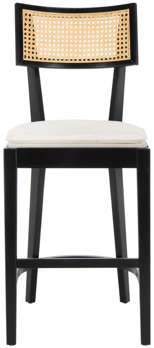 Safavieh Galway Cane Counter Stool Black / Natural BST1504B