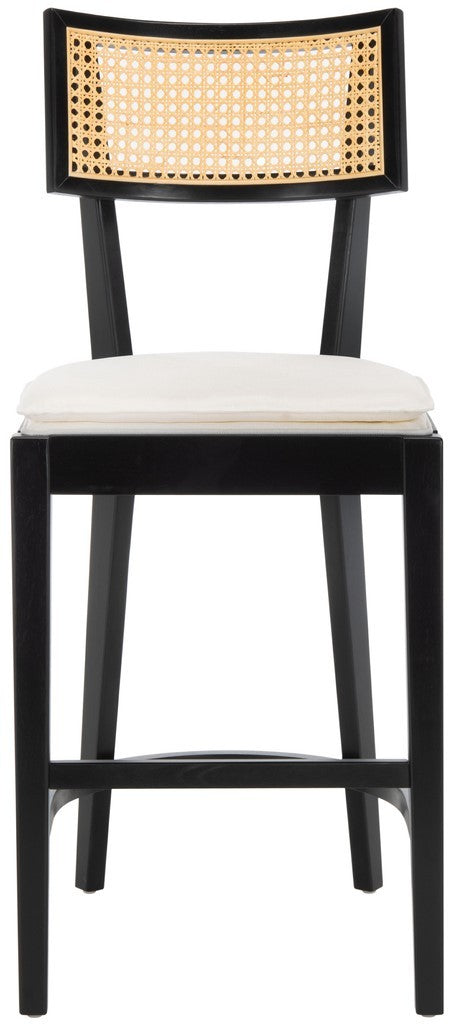 Safavieh Galway Cane Counter Stool Black / Natural BST1504B