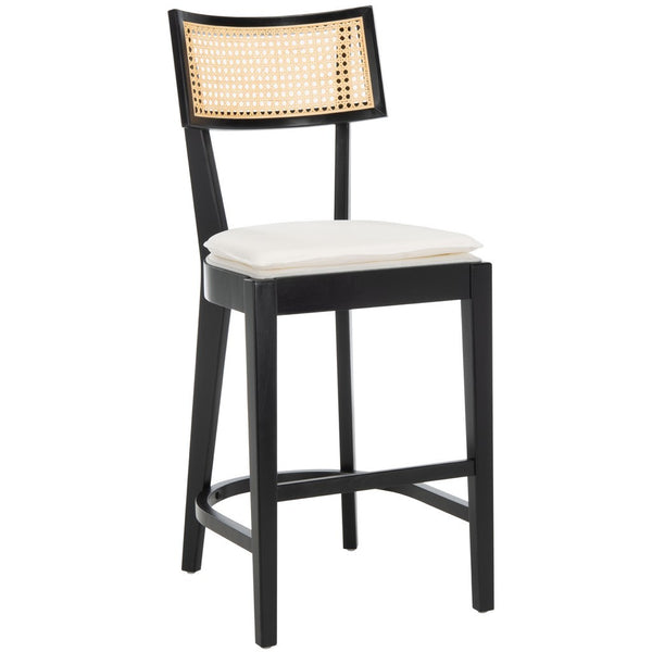 Safavieh Galway Cane Counter Stool Black / Natural BST1504B