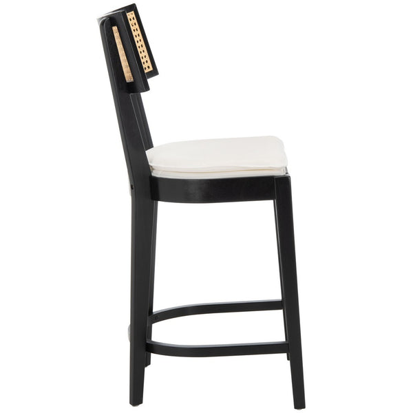 Safavieh Galway Cane Counter Stool Black / Natural BST1504B
