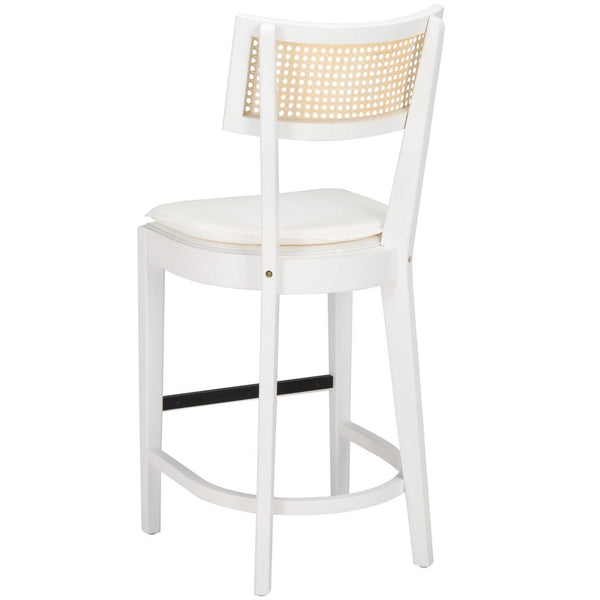 Safavieh Galway Cane Counter Stool White / Natural BST1504C