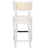 Safavieh Galway Cane Counter Stool White / Natural BST1504C