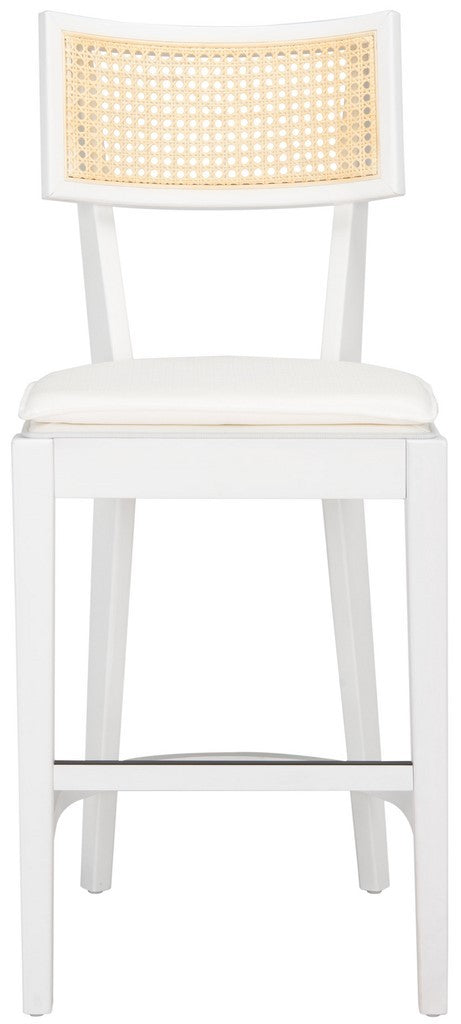 Safavieh Galway Cane Counter Stool White / Natural BST1504C
