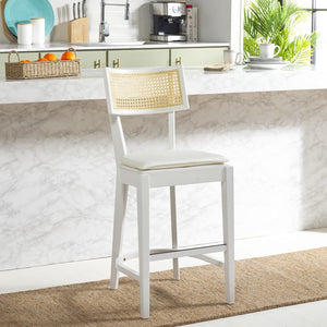Safavieh Galway Cane Counter Stool White / Natural BST1504C