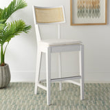 Safavieh Galway Cane Counter Stool White / Natural BST1504C