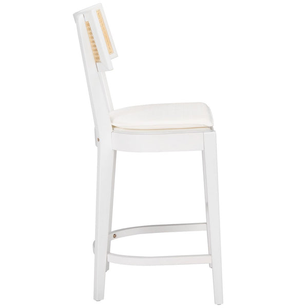 Safavieh Galway Cane Counter Stool White / Natural BST1504C