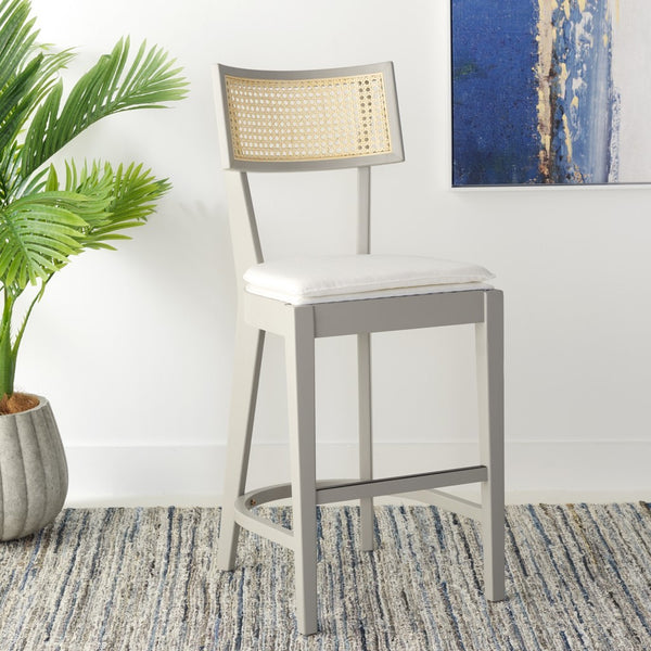 Safavieh Galway Cane Counter Stool Grey / Natural BST1504D