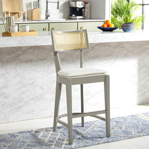 Safavieh Galway Cane Counter Stool Grey / Natural BST1504D