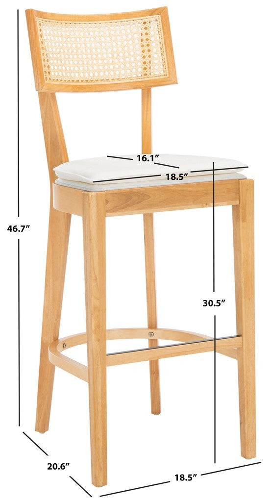 Safavieh Galway Cane Bar Stool Natural BST1505A