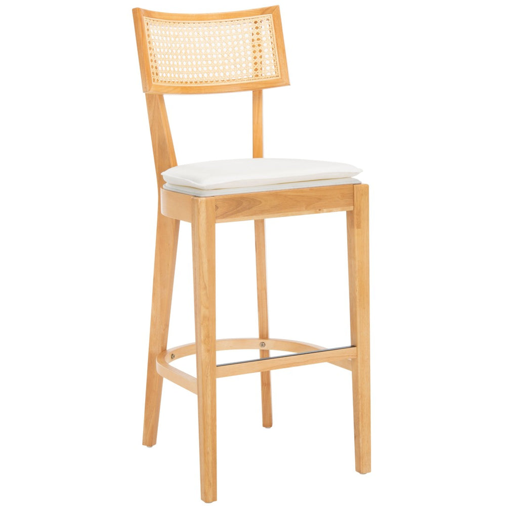 Safavieh Galway Cane Bar Stool - Modern Comfort Meets Coastal Style With Ergonomic Support And Durability Natural BST1505A