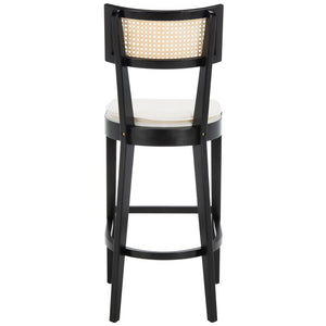 Safavieh Galway Cane Bar Stool Black / Natural BST1505B
