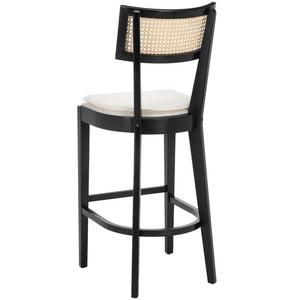 Safavieh Galway Cane Bar Stool Black / Natural BST1505B
