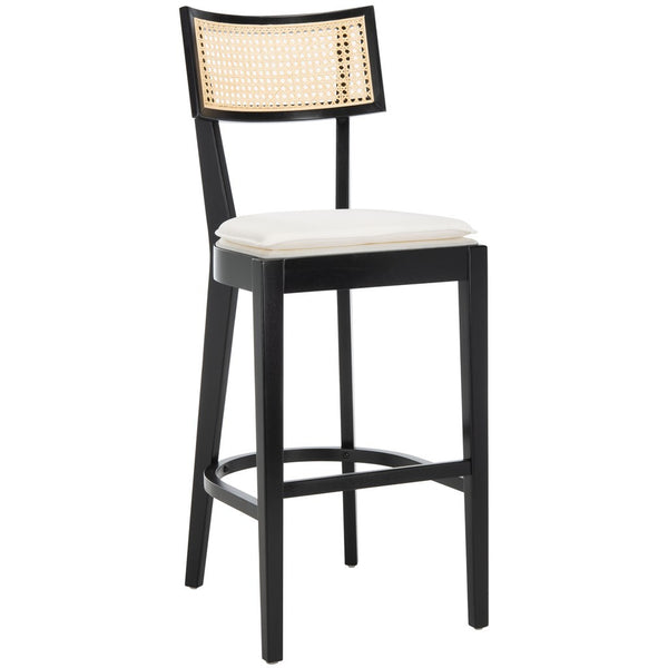 Safavieh Galway Cane Bar Stool Black / Natural BST1505B