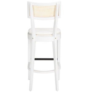 Safavieh Galway Cane Bar Stool White / Natural BST1505C
