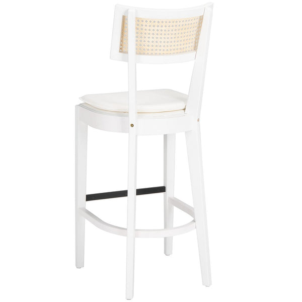 Safavieh Galway Cane Bar Stool White / Natural BST1505C
