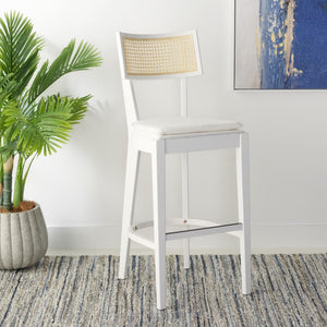 Safavieh Galway Cane Bar Stool White / Natural BST1505C