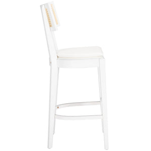Safavieh Galway Cane Bar Stool White / Natural BST1505C