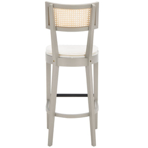 Safavieh Galway Cane Bar Stool Grey / Natural BST1505D