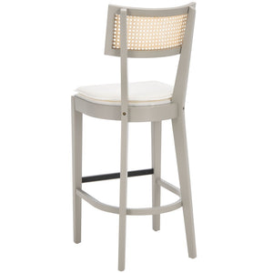 Safavieh Galway Cane Bar Stool Grey / Natural BST1505D