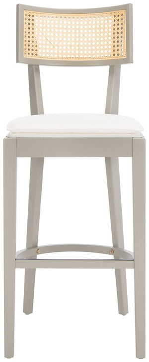 Safavieh Galway Cane Bar Stool Grey / Natural BST1505D