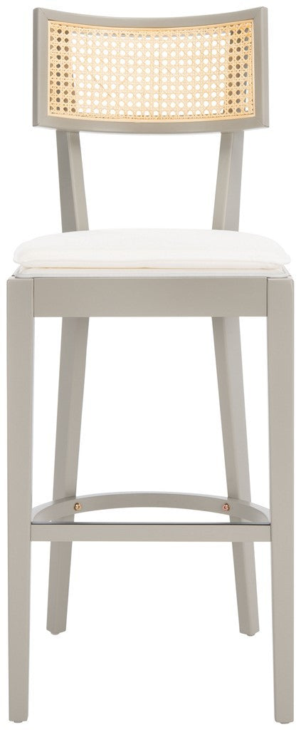Safavieh Galway Cane Bar Stool Grey / Natural BST1505D