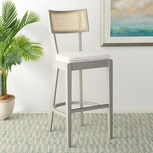 Safavieh Galway Cane Bar Stool Grey / Natural BST1505D