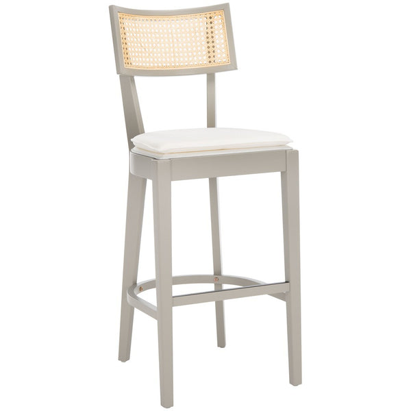 Safavieh Galway Cane Bar Stool Grey / Natural BST1505D