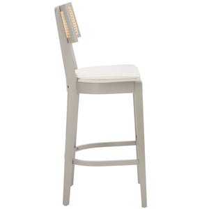 Safavieh Galway Cane Bar Stool Grey / Natural BST1505D