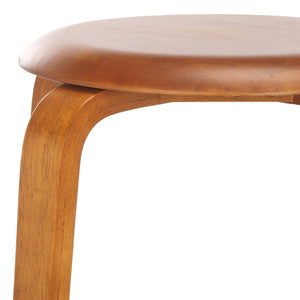 Safavieh LUELLA Counter Stool - Stylish Ergonomic Wooden Seat with Tapered Legs for Modern Spaces and Comfort Walnut / Black BST1508A-SET2