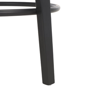 Safavieh LUELLA Counter Stool - Stylish Ergonomic Wooden Seat with Tapered Legs for Modern Spaces and Comfort Black / Black BST1508B-SET2