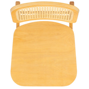 Safavieh Luz Cane Counter Stool - Elegant Natural Rattan Seat With Modern Black Legs For Chic Home Decor Natural ,Natural Wood ,Rattan Bst1509b