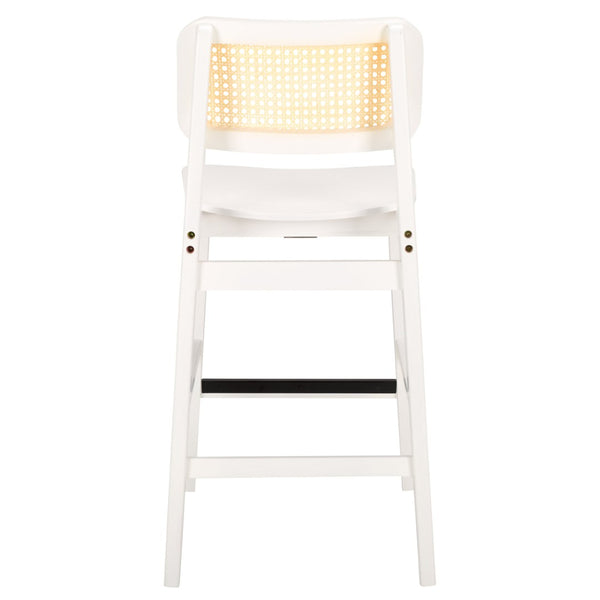 Safavieh Luz Cane Counter Stool - Elegant Hand-Woven Rattan Design With Sturdy Frame For Modern Spaces White / Natural Rattan BST1509C