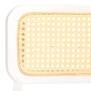 Safavieh Luz Cane Counter Stool - Elegant Natural Rattan Seat With Modern Black Legs For Chic Home Decor White ,Natural Wood ,Rattan Bst1509c