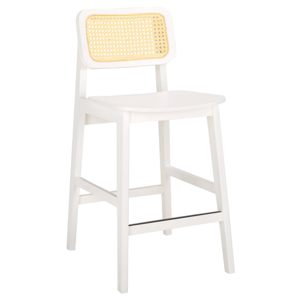 Safavieh Luz Cane Counter Stool - Elegant Natural Rattan Seat With Modern Black Legs For Chic Home Decor White ,Natural Wood ,Rattan Bst1509c
