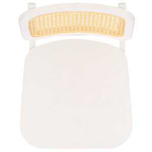 Safavieh Luz Cane Counter Stool - Elegant Natural Rattan Seat With Modern Black Legs For Chic Home Decor White ,Natural Wood ,Rattan Bst1509c