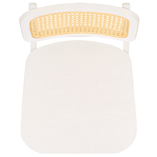 Safavieh Luz Cane Counter Stool - Elegant Natural Rattan Seat With Modern Black Legs For Chic Home Decor White ,Natural Wood ,Rattan Bst1509c