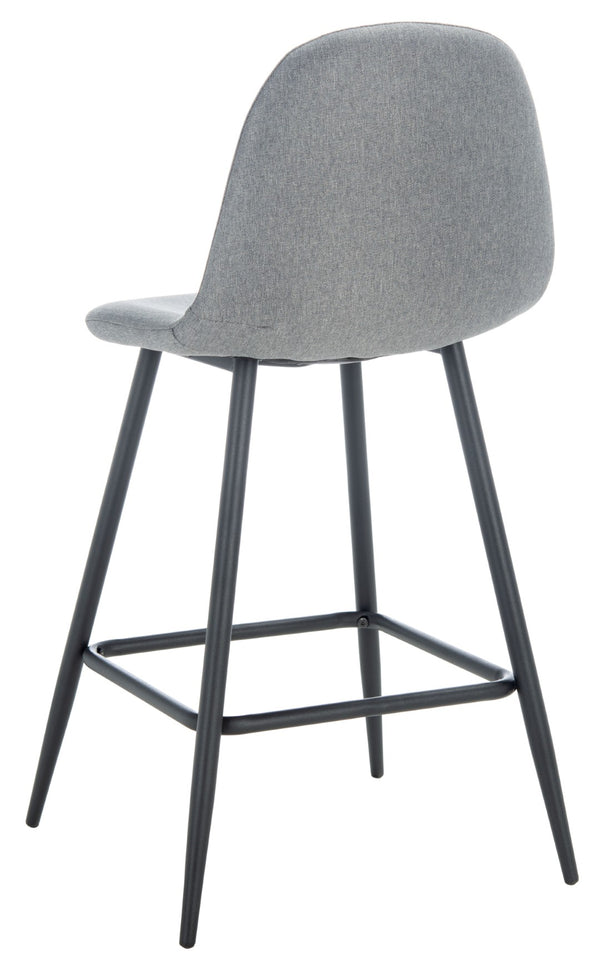 Safavieh Travis Counter Stool - Mid-Century Modern Design With Plush Dark Grey Upholstery For Stylish Comfort BST2001A