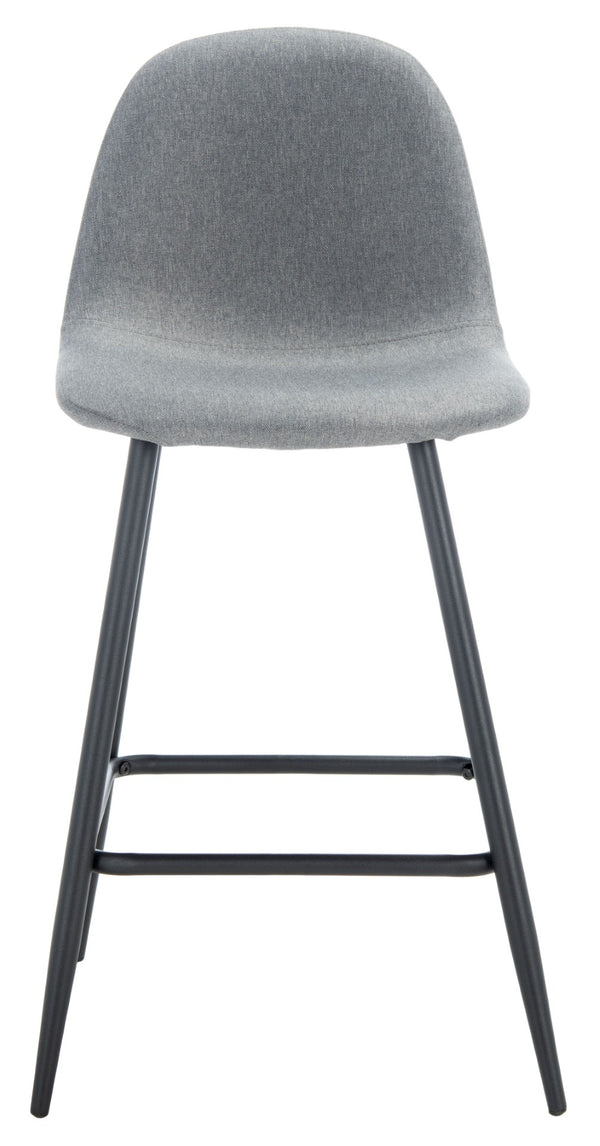 Safavieh Travis Counter Stool - Mid-Century Modern Design With Plush Dark Grey Upholstery For Stylish Comfort BST2001A