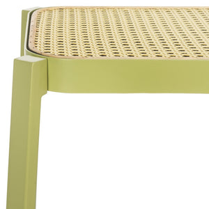 Safavieh Palmyra Counter Stool Green / Natural  Metal BST2500A