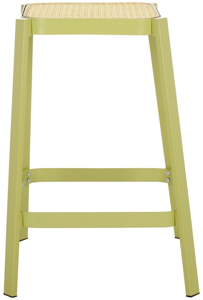 Safavieh Palmyra Counter Stool Green / Natural  Metal BST2500A