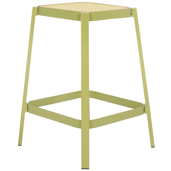 Safavieh Palmyra Counter Stool Green / Natural  Metal BST2500A