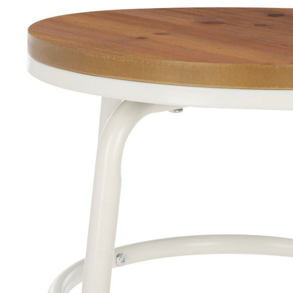 Safavieh Ford Counter Stool Natural Brown / White  Metal BST2501A