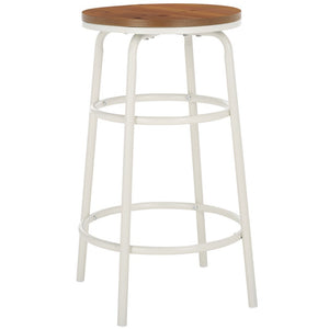 Safavieh Ford Counter Stool Natural Brown / White  Metal BST2501A