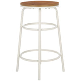 Safavieh Ford Counter Stool Natural Brown / White  Metal BST2501A