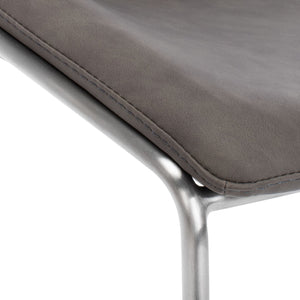 Safavieh Alexis Mid Century Counter Stool - Stylish Retro Design With Comfortable Seating For Modern Spaces Ash Pu/Silver BST3000B