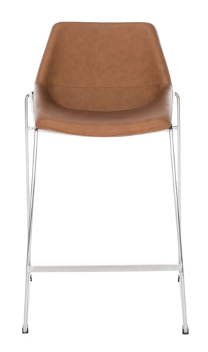 Safavieh Alexis Mid Century Counter Stool - Stylish Retro Design With Comfortable Seating For Modern Spaces Cognac/Black BST3000C